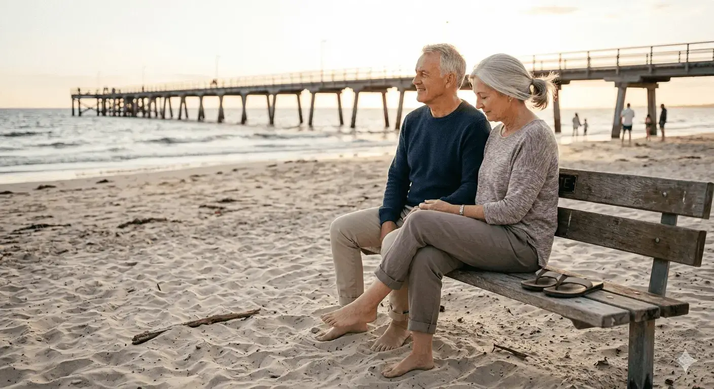 Glenelg Beach in Adelaide